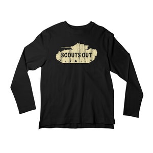 Long Sleeve Scouts Out Tank T-Shirt, Cav Scout 19D Cavalry Shirt