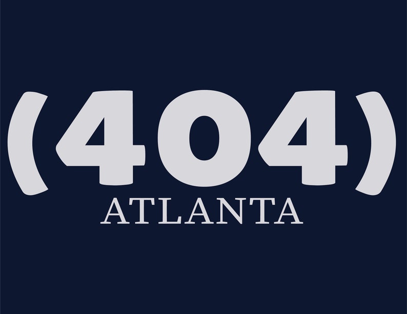 Atlanta Georgia is Calling: 404 Area Code T-shirt, ATL Natives Short ...