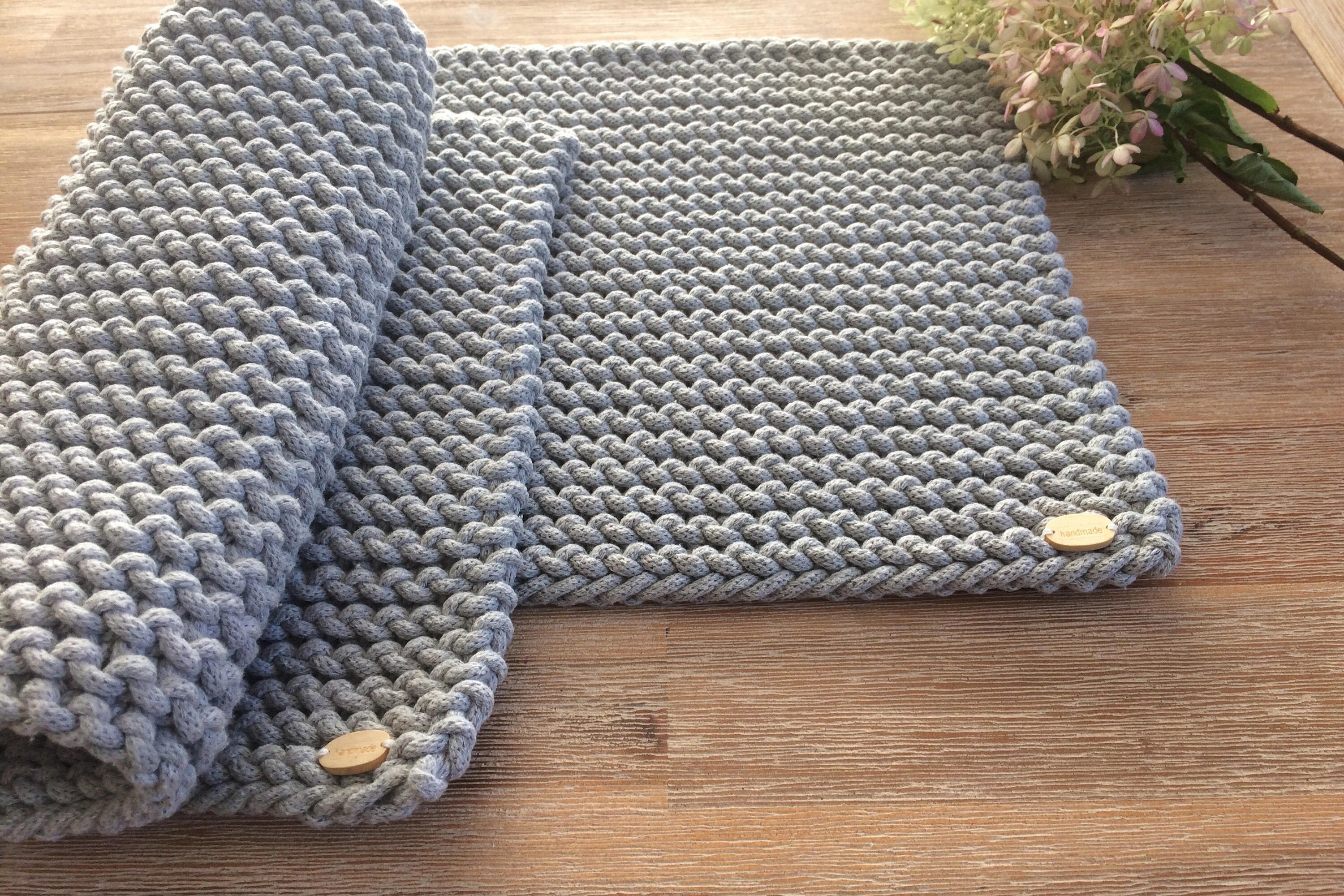 Placemats Knitted Cotton placemats Knitted placemats Table Etsy