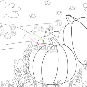 Fall Coloring Printable, Autumn Coloring Pages for Kids, Pumpkin Coloring Sheet Activity, Indoor Activity for kids