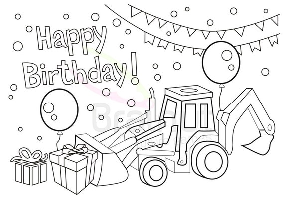 birthday coloring pages  love  happy birthday color pages  tractor  coloring pages  adult color pages  birthday card for kids  333