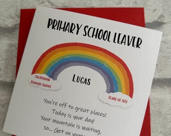 Primary School Leaver Card, personalised card, year 7, class 2024, end of term, P7, Year 6, Nursery school leaver, Dr Seuss