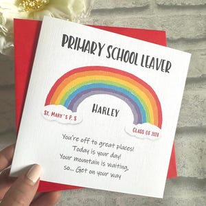 Leaver Card. Amazon School Leaver Card, Personalised Card, Primary, Class 2025, End of Term ...
