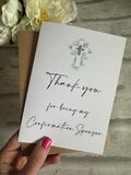 Thank you for being my Confirmation Sponsor card