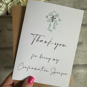 Merci d'être ma carte de parrain confirmé