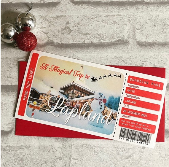Printed Boarding Pass Ticket Lapland Going to See Santa Etsy UK