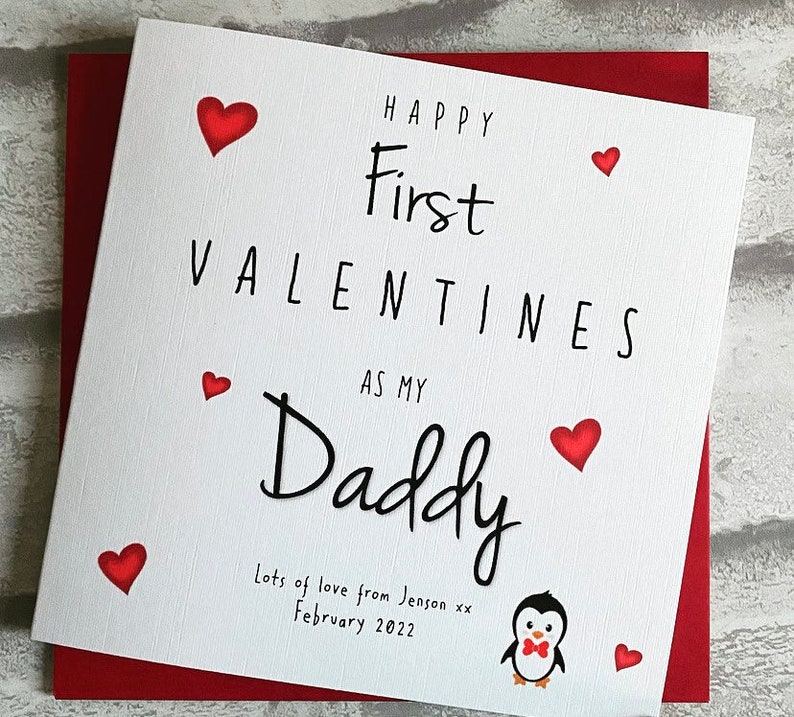 a handmade cute penguin design Valentines Card with many options to choose is one of the best gift for new dad