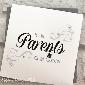 Aux parents du marié Félicitations, mariage, parents de la mariée, mère, père, meilleurs amis, belle-mère, beau-père, au choix