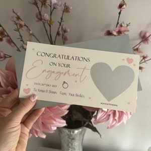 Engagement Congratulations, gift voucher,- scratch to reveal gift, Wedding Congratulations