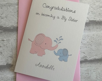 New Big Sister, New Big Brother Congratulations Card