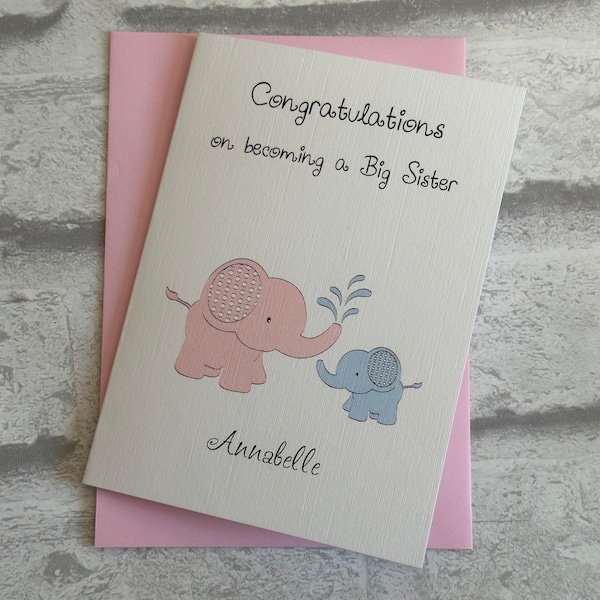 New Big Sister, New Big Brother Congratulations Card