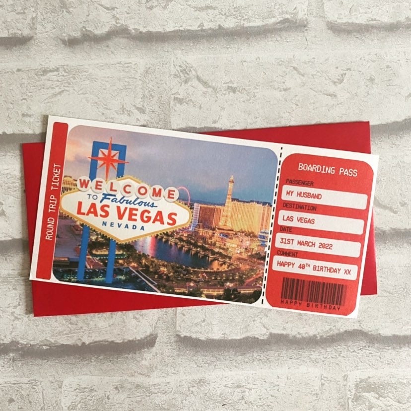 Las Vegas Sign Fabulous Personalized RSVP Cards - Red Heart Print