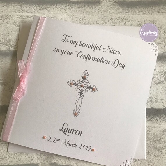 Carte De Felicitations De Communion Ou De Confirmation De Luxe Etsy Canada