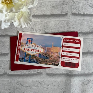 Billet Boarding Pass imprimé - personnalisé, Las Vegas