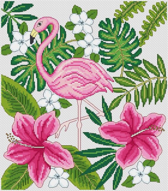 Cross Stitch Flamingo Chart