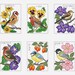 birds and flowers cards set of 6