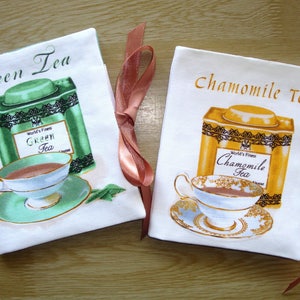 Different tea bag holder "Tea pot" / tea wallet / Clutch bag / Organizer / Tea storage / Tea cups / shabby chic