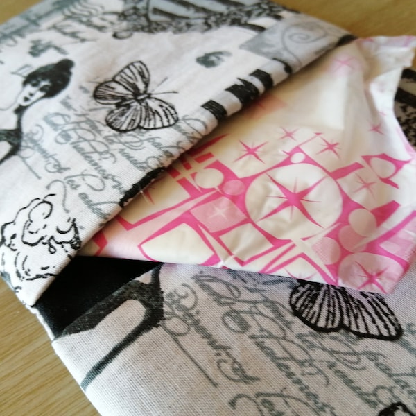 Pochette pour serviettes hygiéniques corset gris, portefeuille stockage de produits féminins, sac de confidentialité, pochette tampon