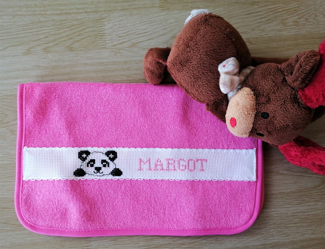 Ruffled Waterproof Baby Bib - Panda main image 1