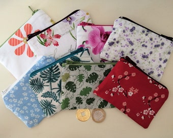 Acht Modelle / Kleines Taschenportemonnaie / Handtaschenzubehör / Geschenk für sie / Kleines Kit / Kleines Etui / Orchideenblumen