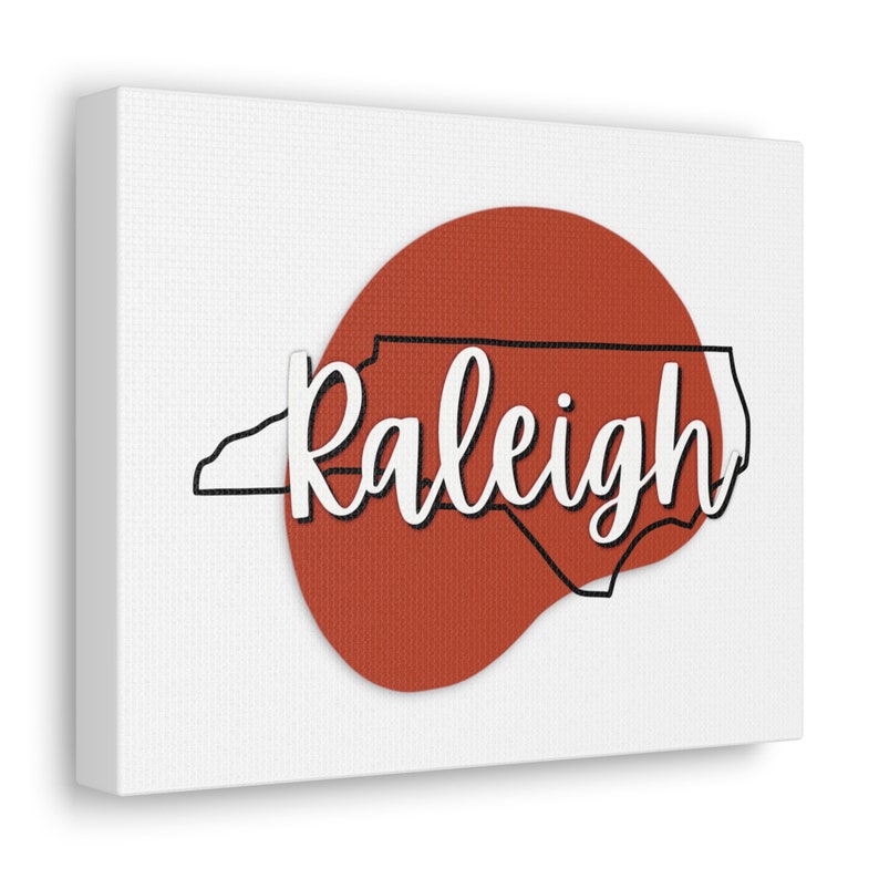 North Carolina Canvas, NC Colleges Wall Art, College City Dorm Art