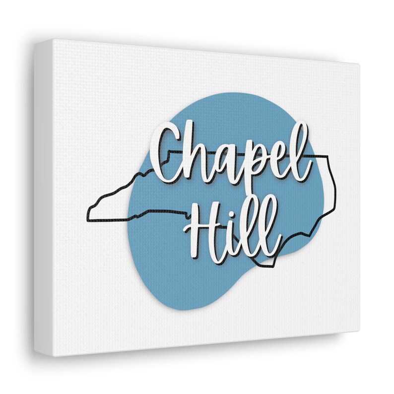 North Carolina Canvas, NC Colleges Wall Art, College City Dorm Art