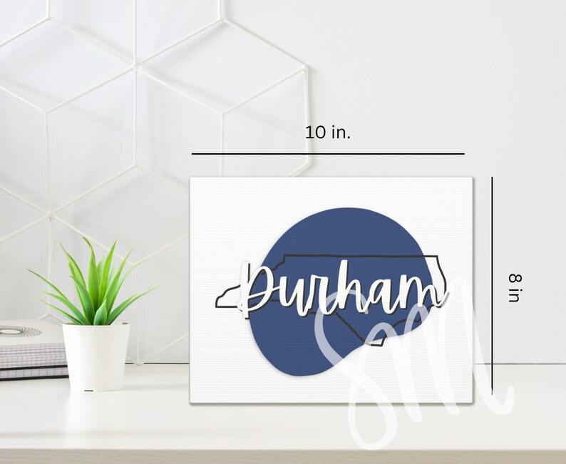 North Carolina Canvas, NC Colleges Wall Art, College City Dorm Art