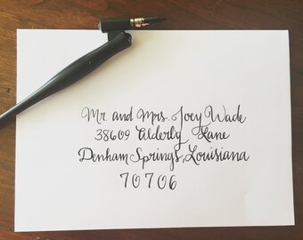 Wedding envelope addressing//calligraphy//wedding calligraphy