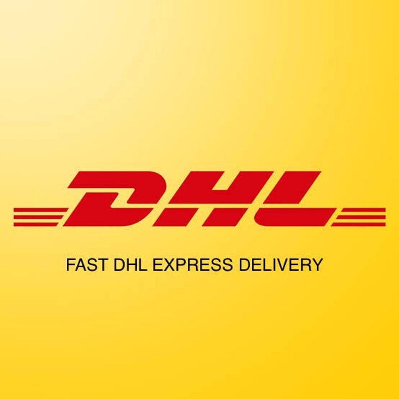 May include: Red DHL logo with the text "FAST DHL EXPRESS DELIVERY" on a yellow background.