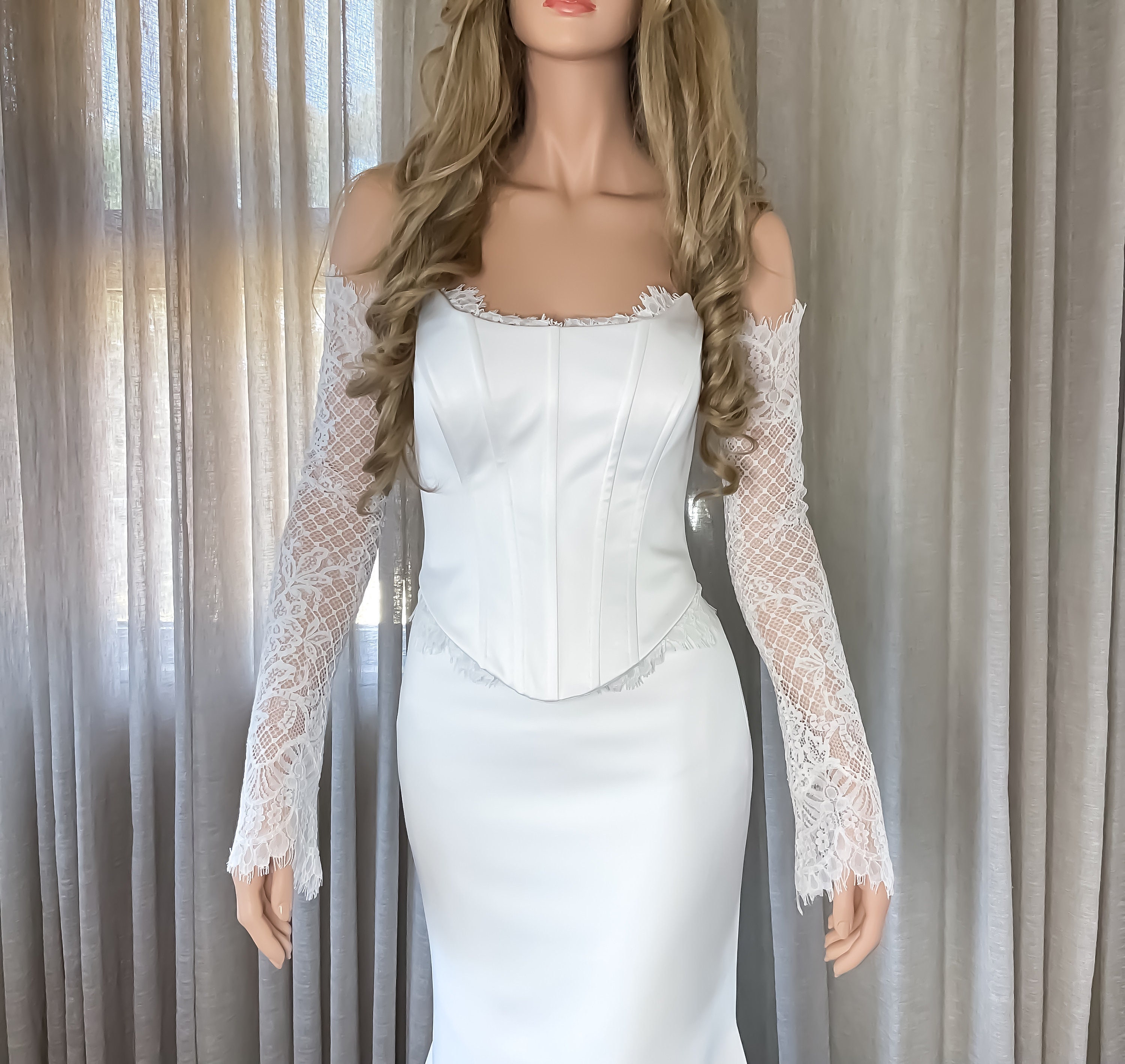 corset fit and flare wedding dress T252061 Rosie