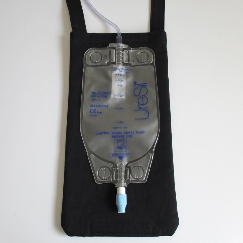 BLACK Nephrostomy Bag Cover 600 mL with Cross Body Adjustable Etsy