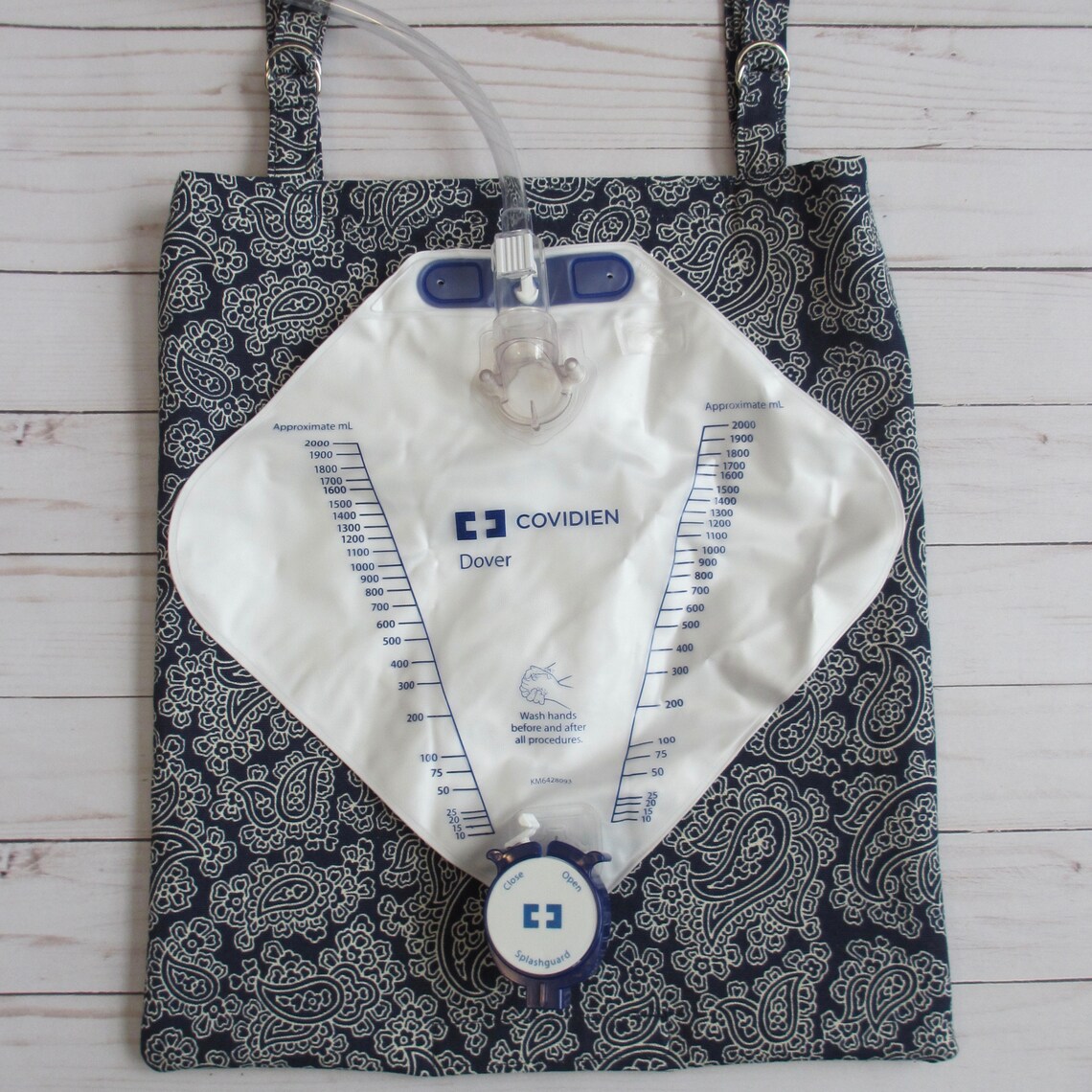 BLUE PAISLEY Catheter Drainage Bag Cover 2000ml With Double Etsy