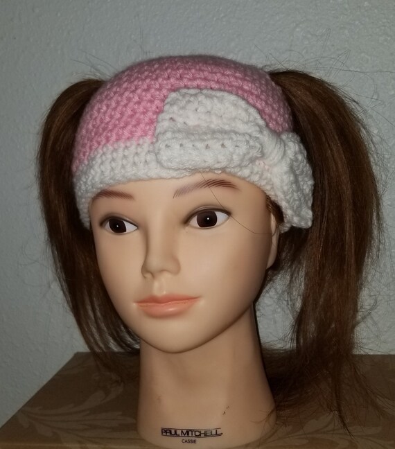 Pigtail Beanie Space Bun Beanie Pigtail Hat Ponytail Etsy