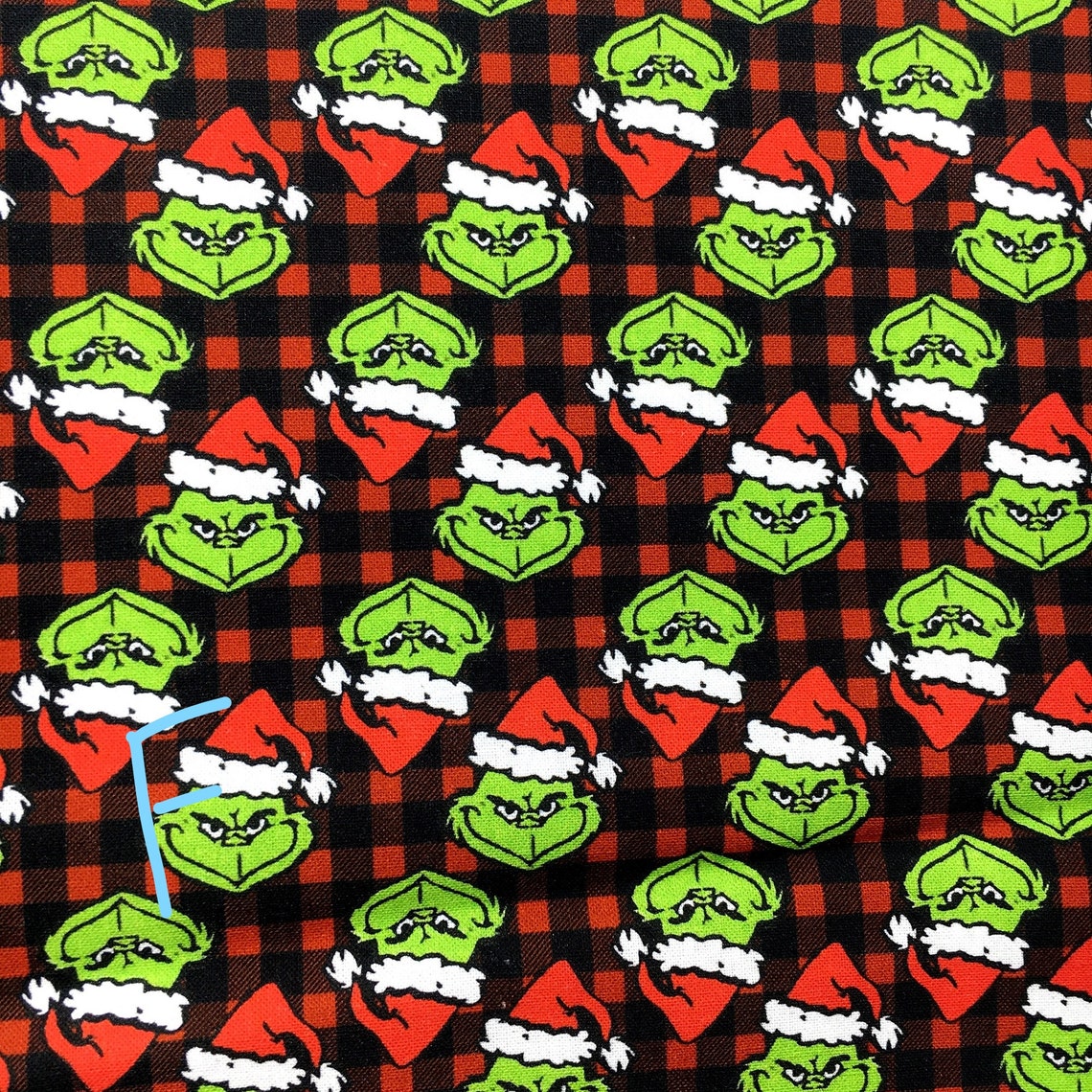 The Grinch Assorted Fabric List 3A Thru G 100 Cotton Holiday Etsy