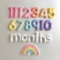 Felt Pastel Rainbow Baby Milestone Numbers \u2022 Baby Bump Countdown Numbers \u2022 Pregnancy Week Countdown Numbers \u2022 Baby Month Tracker \u2022Baby Week