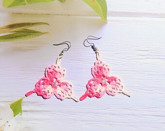 Geometric lace earrings for daughter, Lightweight jewelry for summer, Unique gift from boyfriend, 2nd anniversary  amazing surprise