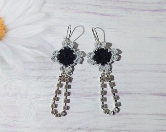 Charming earrings for mother in law, Shiny zircons jewelry for wife, Elegant adornment gift from brother, Special occasion treasure