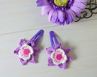 Beautiful floral hair clips for daughter, Fairytale hair accessories for little princess, Eye-catching fresh flowers accent, From grandma