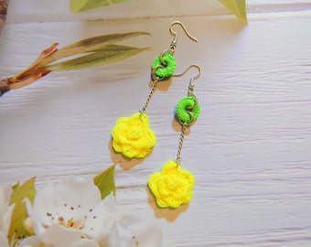 Colorful neon earrings for young girl, Rave outfit accessories for woman, Eye-catching dangle for Birthday party, Summer vibes fashionista