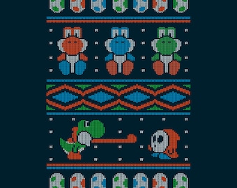 Wool Is Cool Christmas tee. Get ready for the holidays with Yoshi. Ugly sweater. Free Shipping worldwide