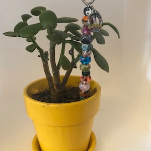Flower pot bling,beaded plant stick