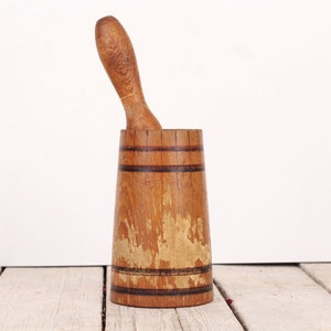Vintage Primitive Wooden Mortar and Pestle