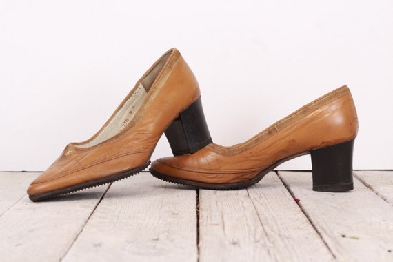 Shoes, Brown leather women's shoes, Vintage women'