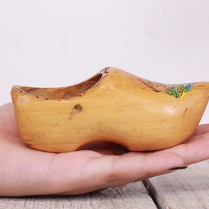 Vintage decoratieve kleine klomp, souvenir van Holland, handgemaakte volkskunst
