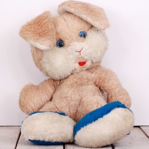Vintage Pink Plush Bunny: Smile International Stuffed Rabbit Toy
