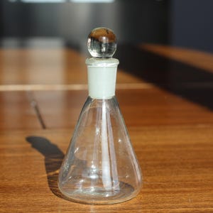 Vintage Lab Flask with Glass Stopper - DDR 100ml Beaker