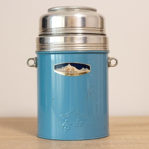 Vintage Metal Thermos, Vacuum Flask, Hot Water, Made in China