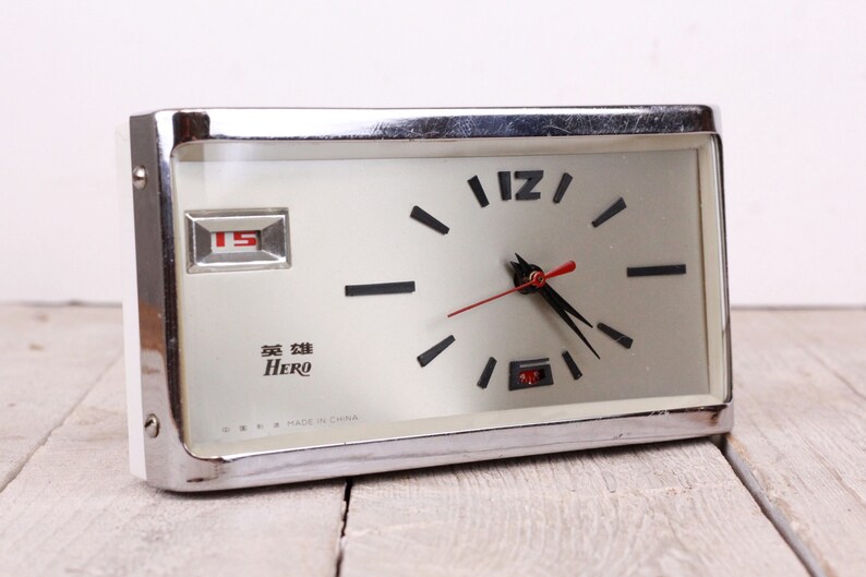 Mechanical Chinese HERO Alarm Clock With Date, Wind Up, Working Etsy