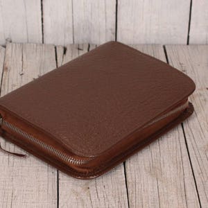 Vintage Brown Leather Mens Grooming Travel Kit