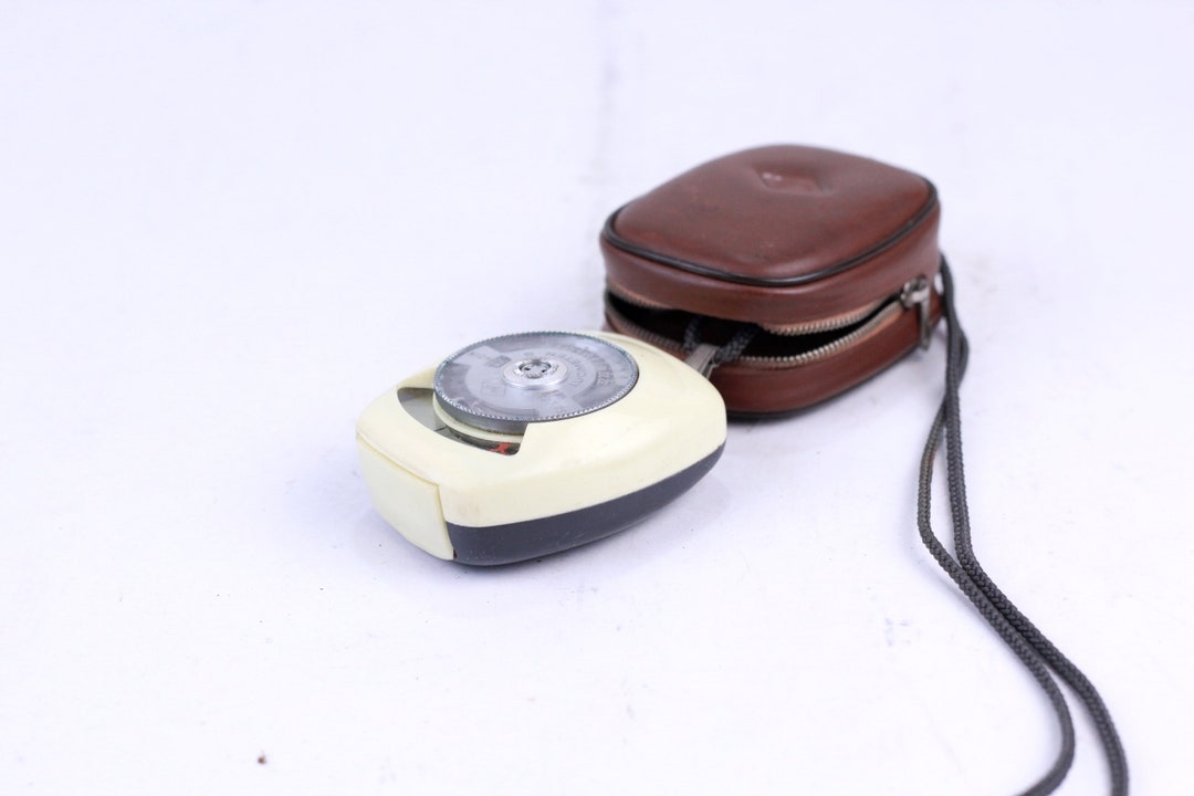 Vintage Light Exposure Meter, Camera Light Meter With Case, Working